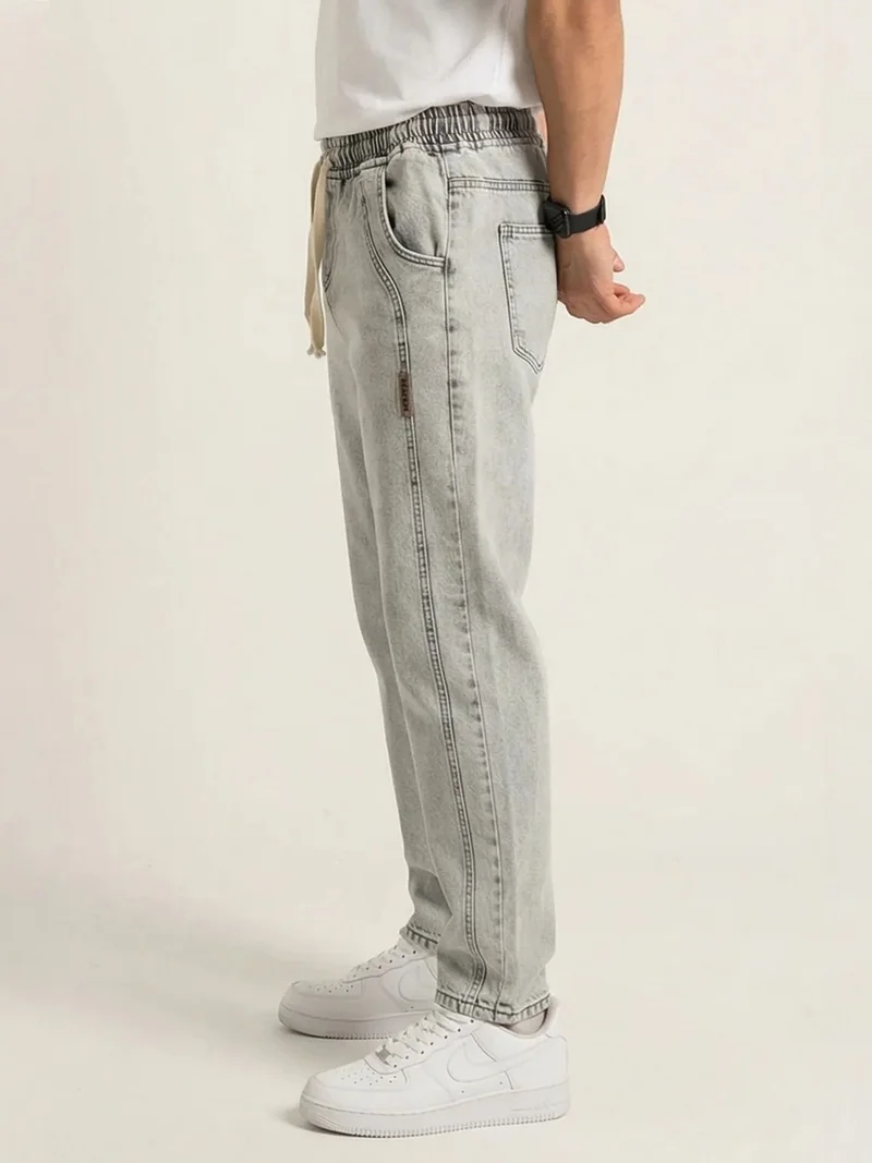 بيغ دارت BDART Relaxed Fit Denim Pants with Drawstring Waist